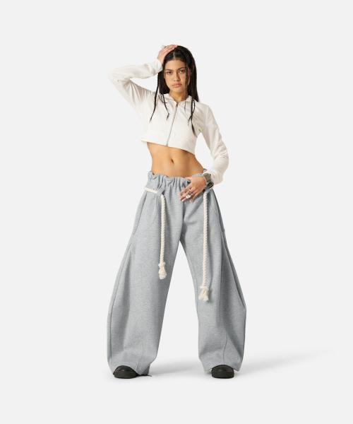 스포티 무드 배기 스웨트팬츠 & 조거 스웨트팬츠 배기진 AE24CPQ40478-01MGRY