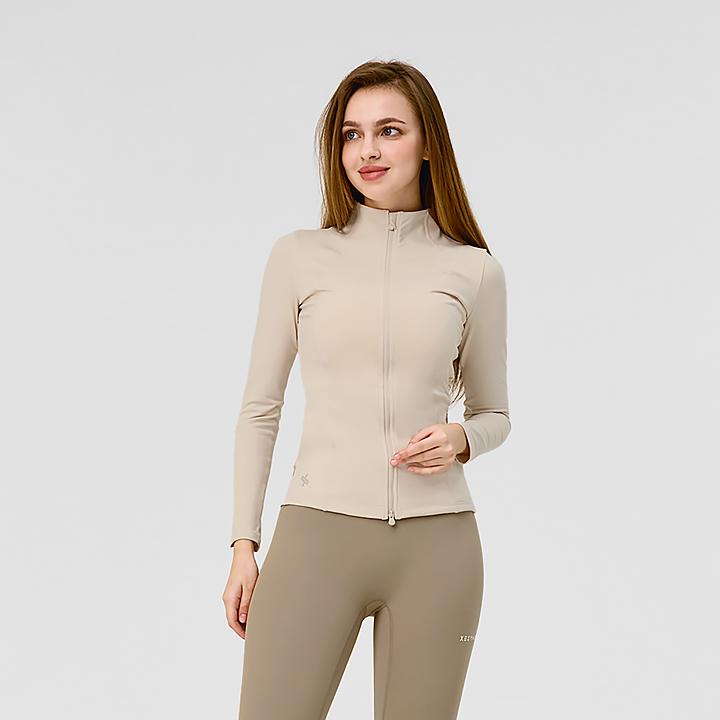 젤라 인텐션 슬림핏 집업자켓 스완베이지