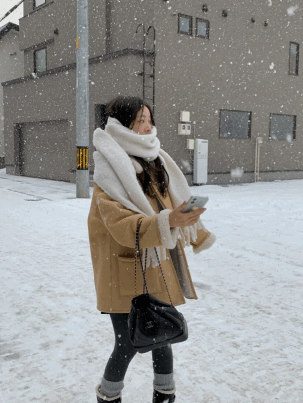 스너글 빅 머플러 (ivory)