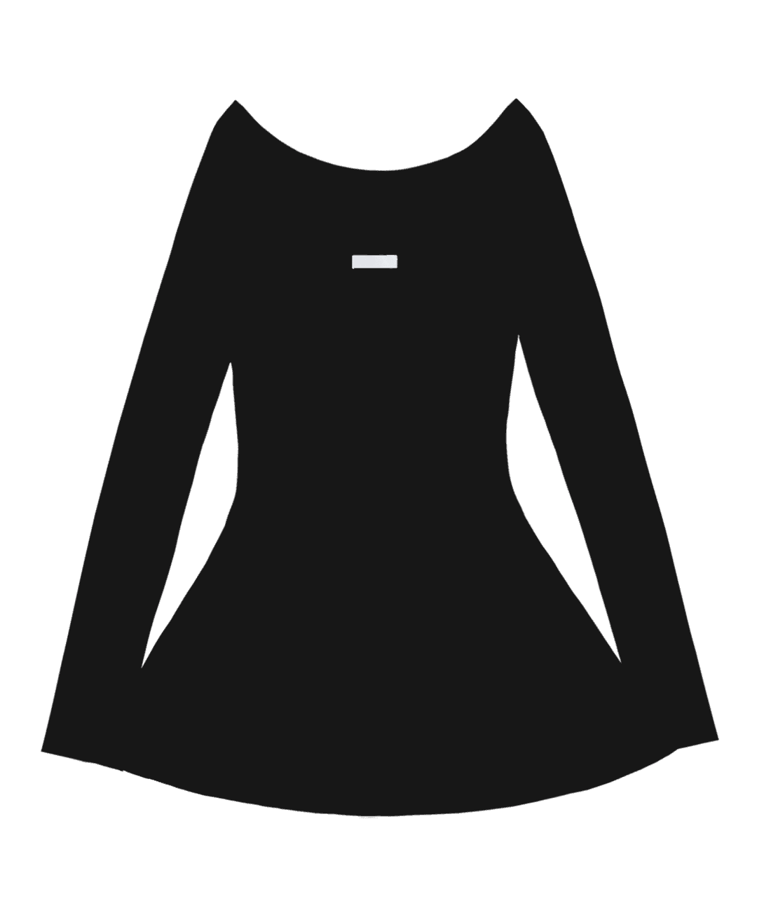i:e Fluid Longsleeve Dress 01 / Black