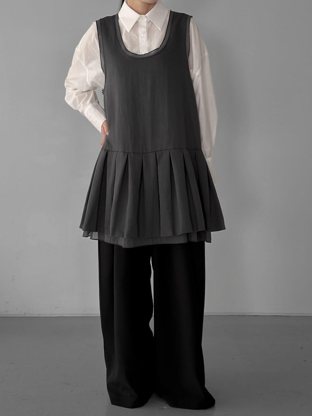 이데알레 매시 플리츠 베스트