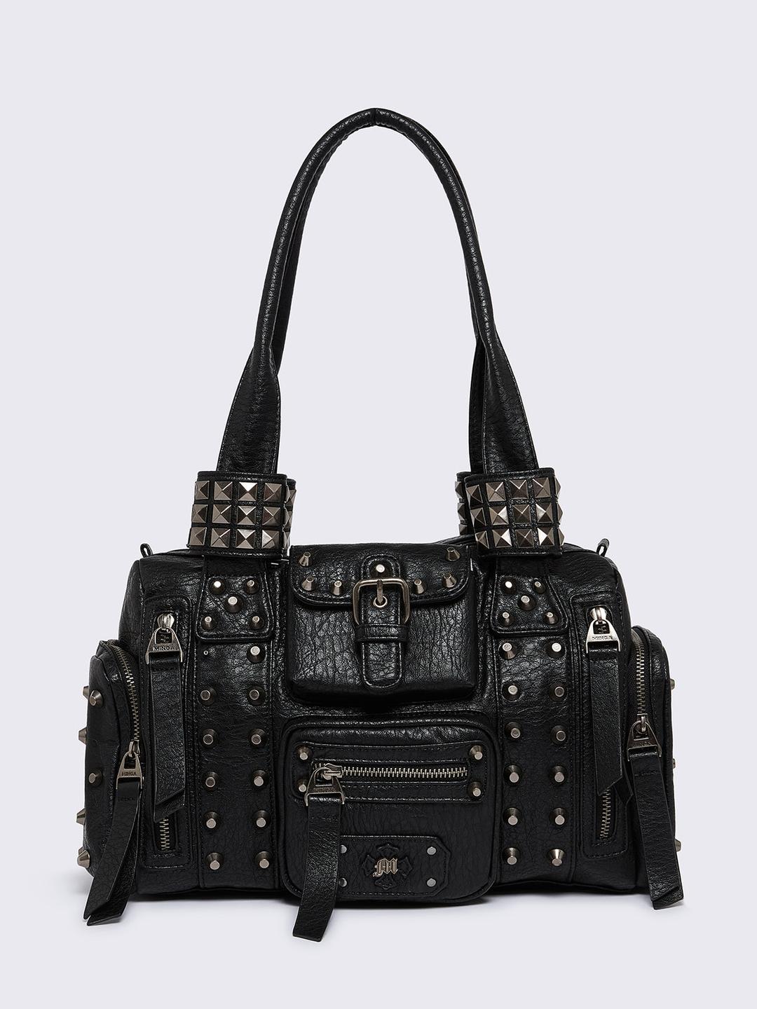 Myrrh Black Vegan Shoulder Bag - One Size / Black