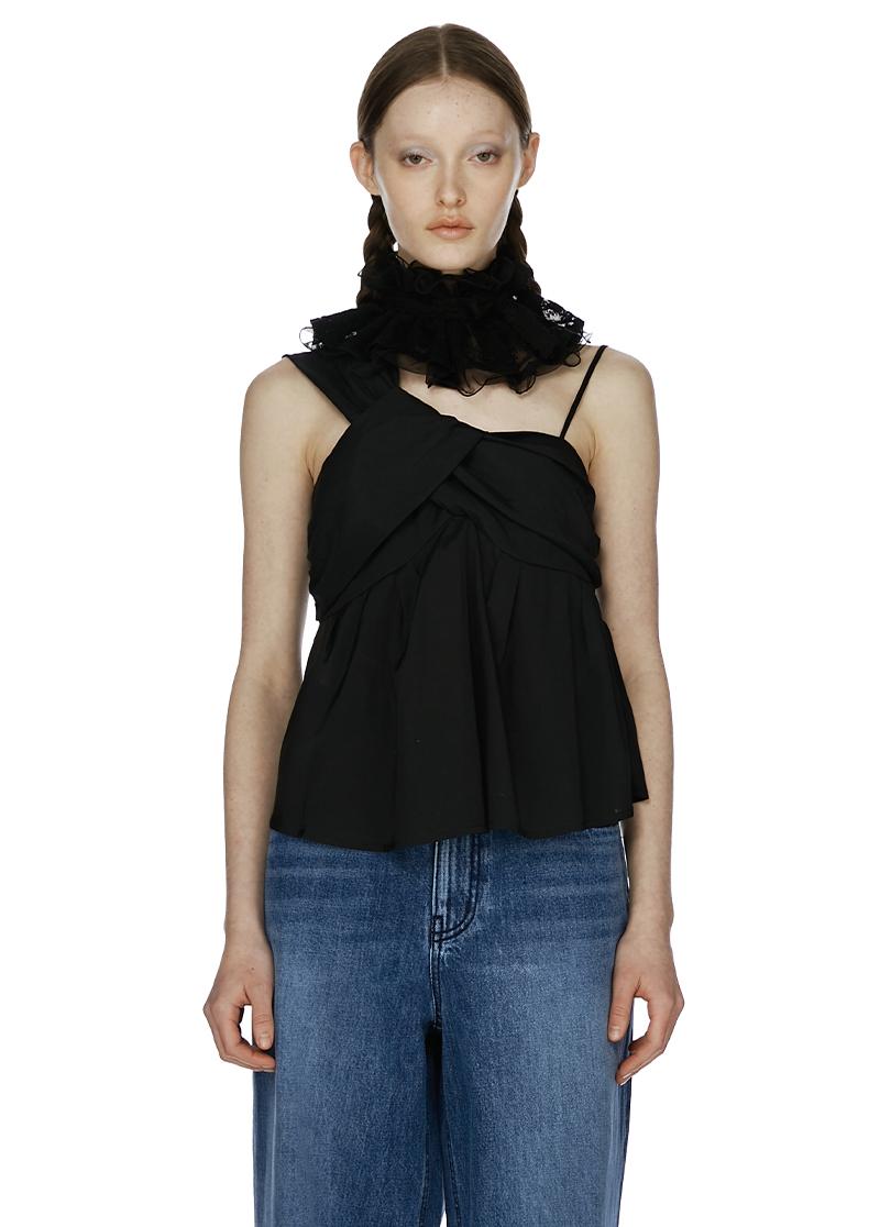 SILKY TWISTED TOP (BLACK)