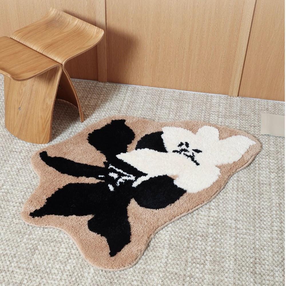 침대 발매트 플라워 침실 호텔 터프팅 러그