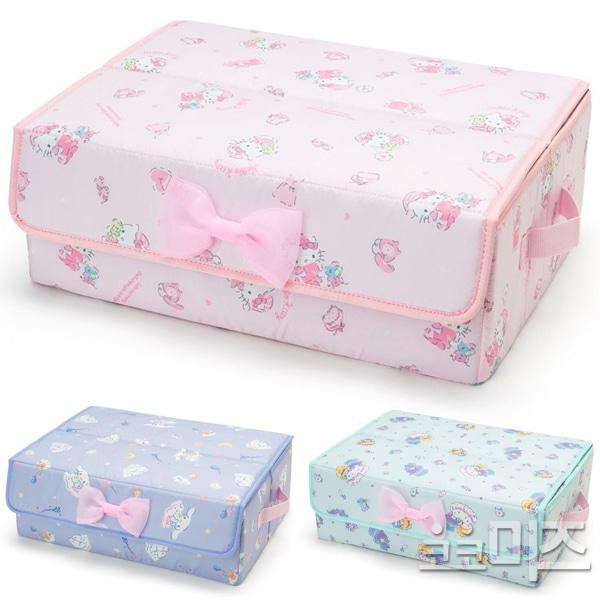 (일본) 헬로키티 리틀트윈스타 시나모롤 접이식 손잡이 속옷정리함(3type)  캐릭터 옷장 서랍박스 란제리 팬티 브래지어 칸막이 수납함