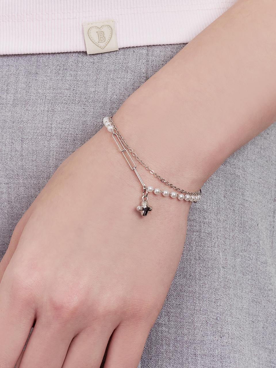 앵브록스 mirage pearl chain bracelet
