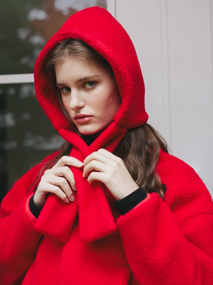 FLEECE BARACLAVA_RED