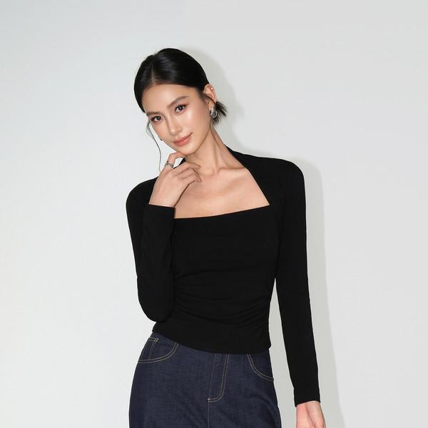 슬림 스퀘어 볼레로 탑