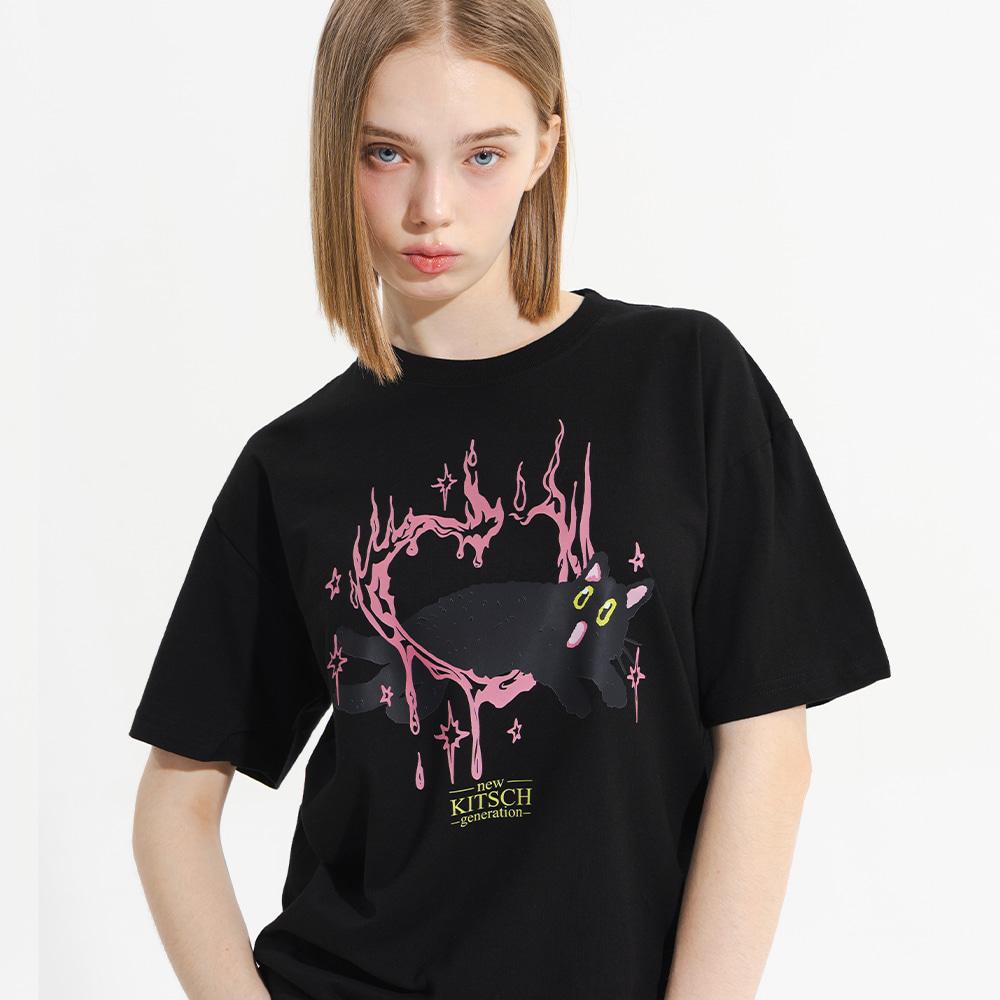 CIRCUS CAT SHORT SLEEVE (BLACK)