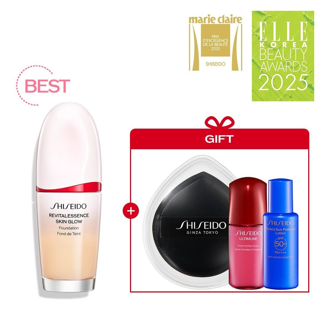 [특별] 리바이탈에센스 스킨 글로우 파운데이션 세트 (+ 퍼프+여행용 2종)