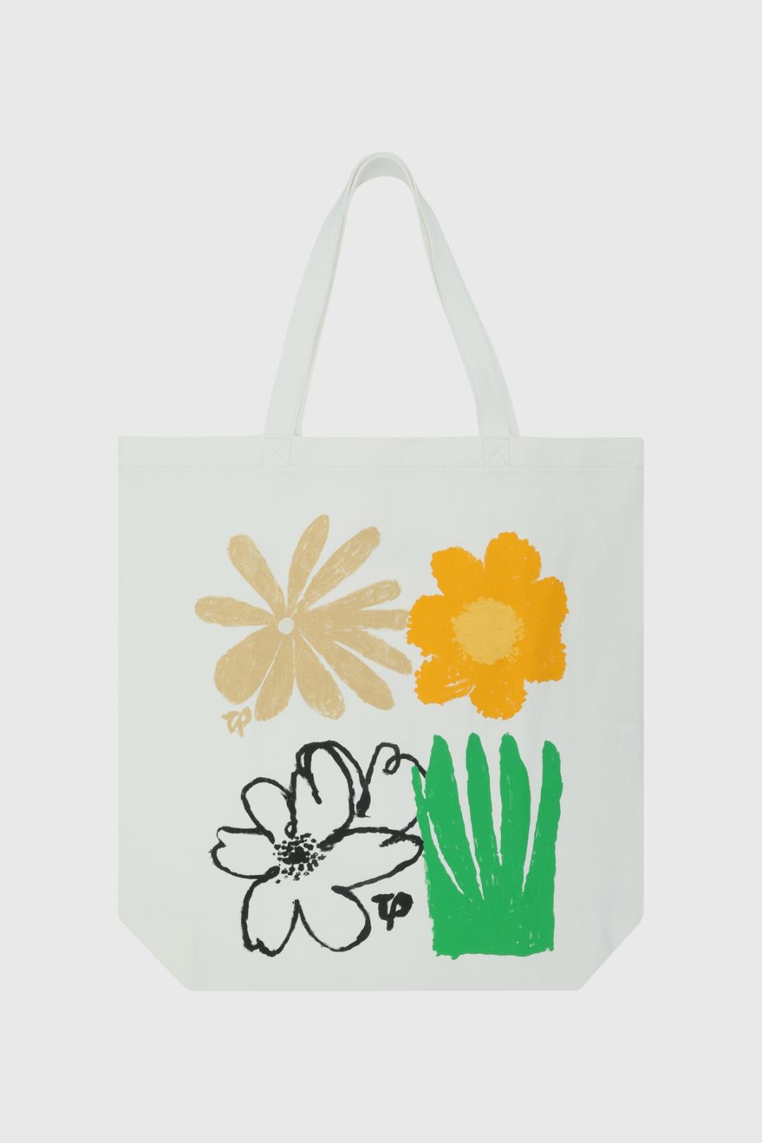 FLOWER PRINTED ECO BAG (L SIZE)