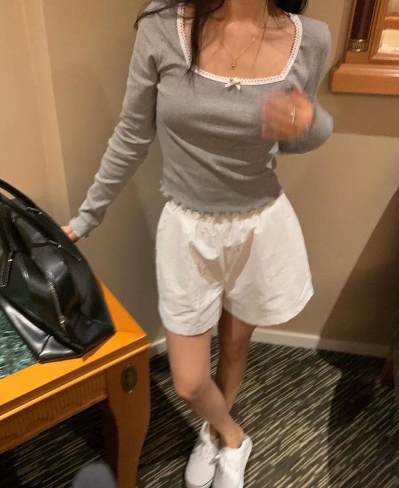 당일/ 나일론 라이트 숏 팬츠 밴딩 쭈리 코튼 반바지pt(2col) : 누시페라 Nucifera