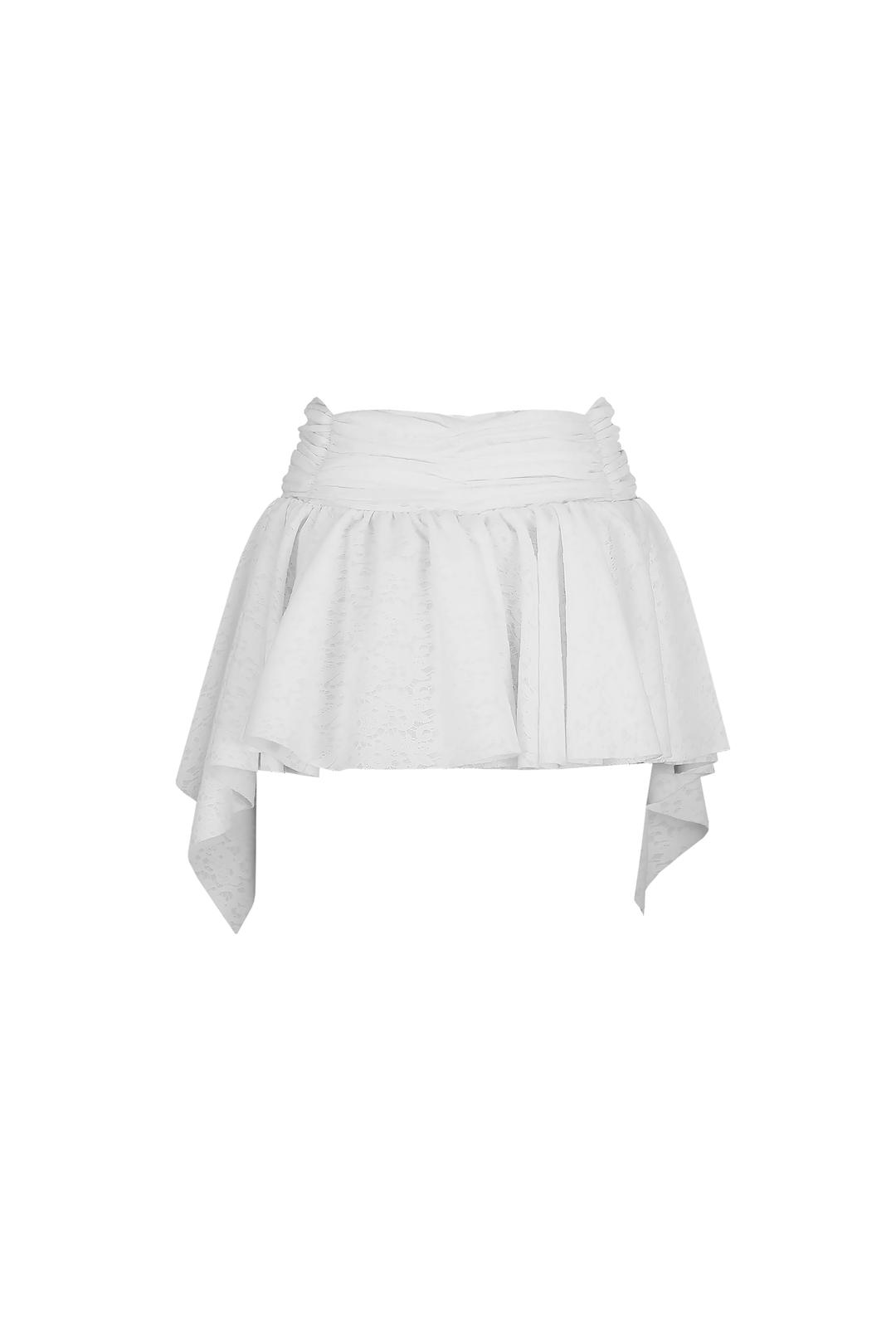 (~4/10preorder) Lace Shirring Skirt IVORY