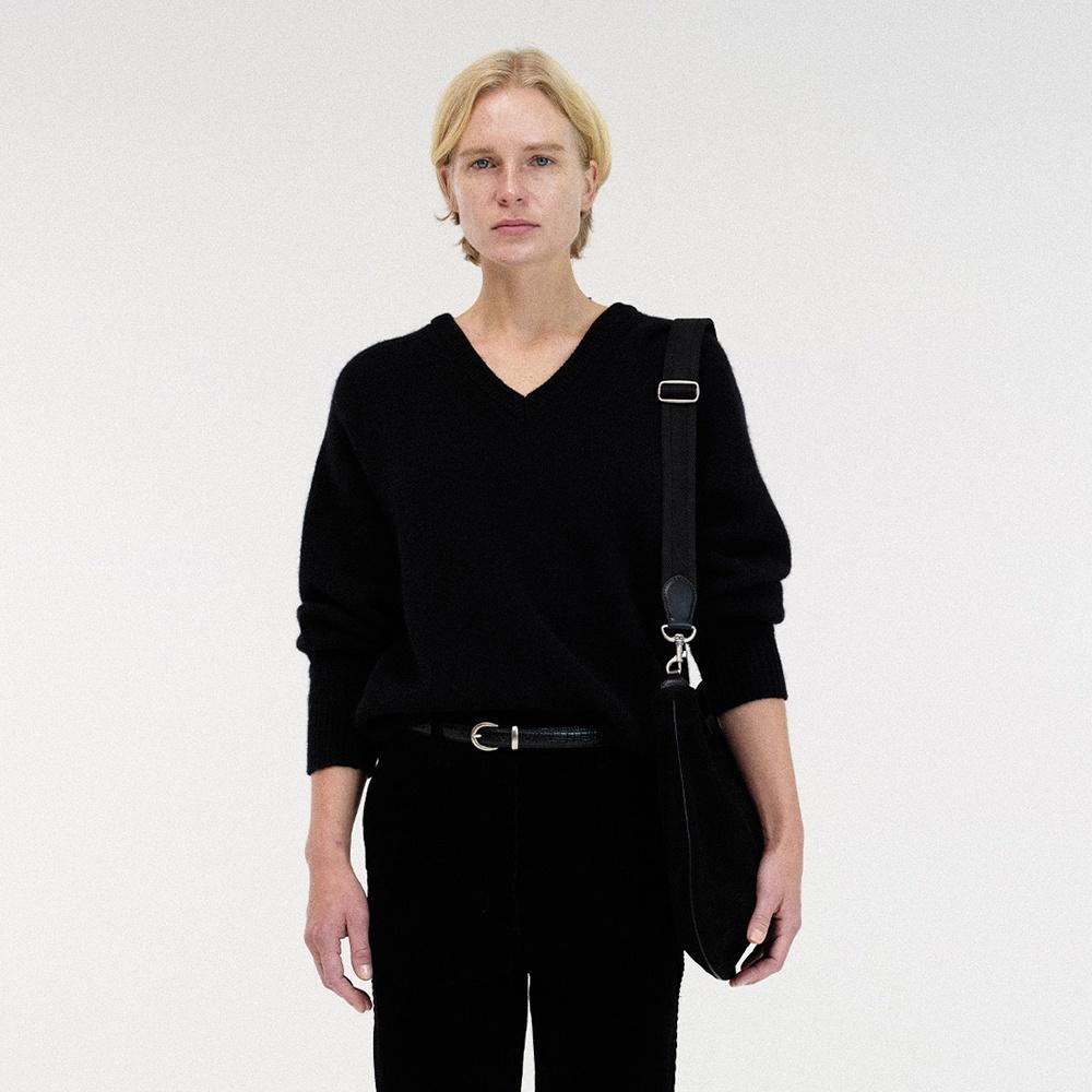 Pound alpaca sweater (Black)