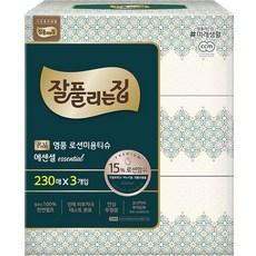 잘풀리는집 명품로션 미용티슈 에센셜 230매, 230매, 3개