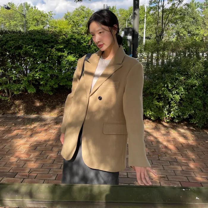 CASHMERE DOUBLE HALF COAT_BEIGE