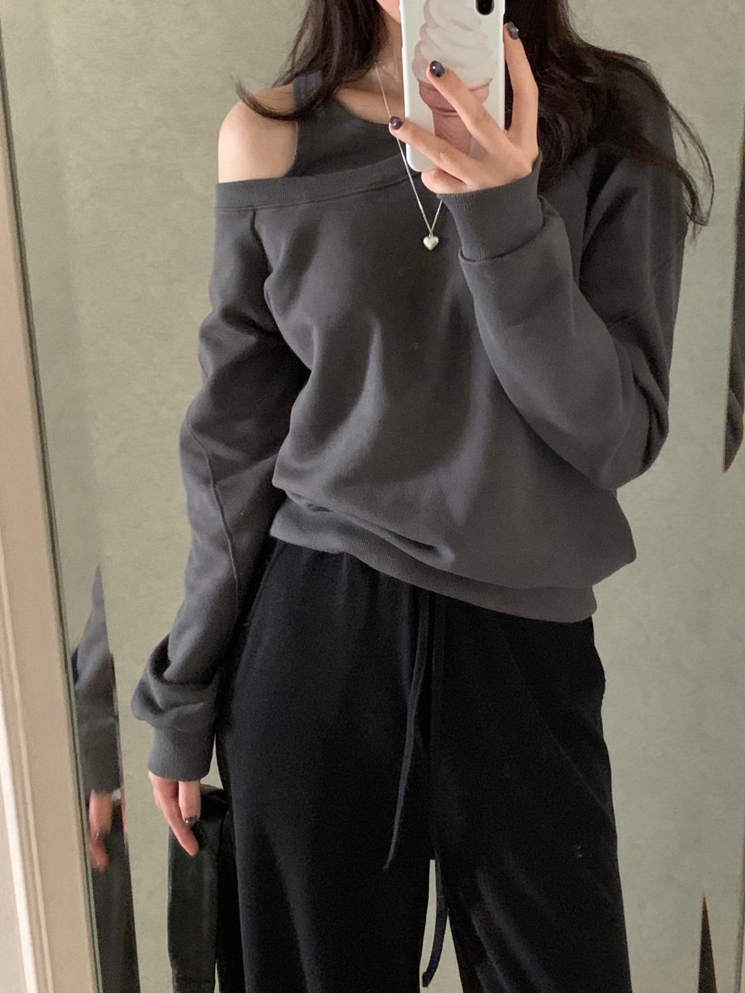 [꾸안꾸🕶️] 언발 레이어드 맨투맨