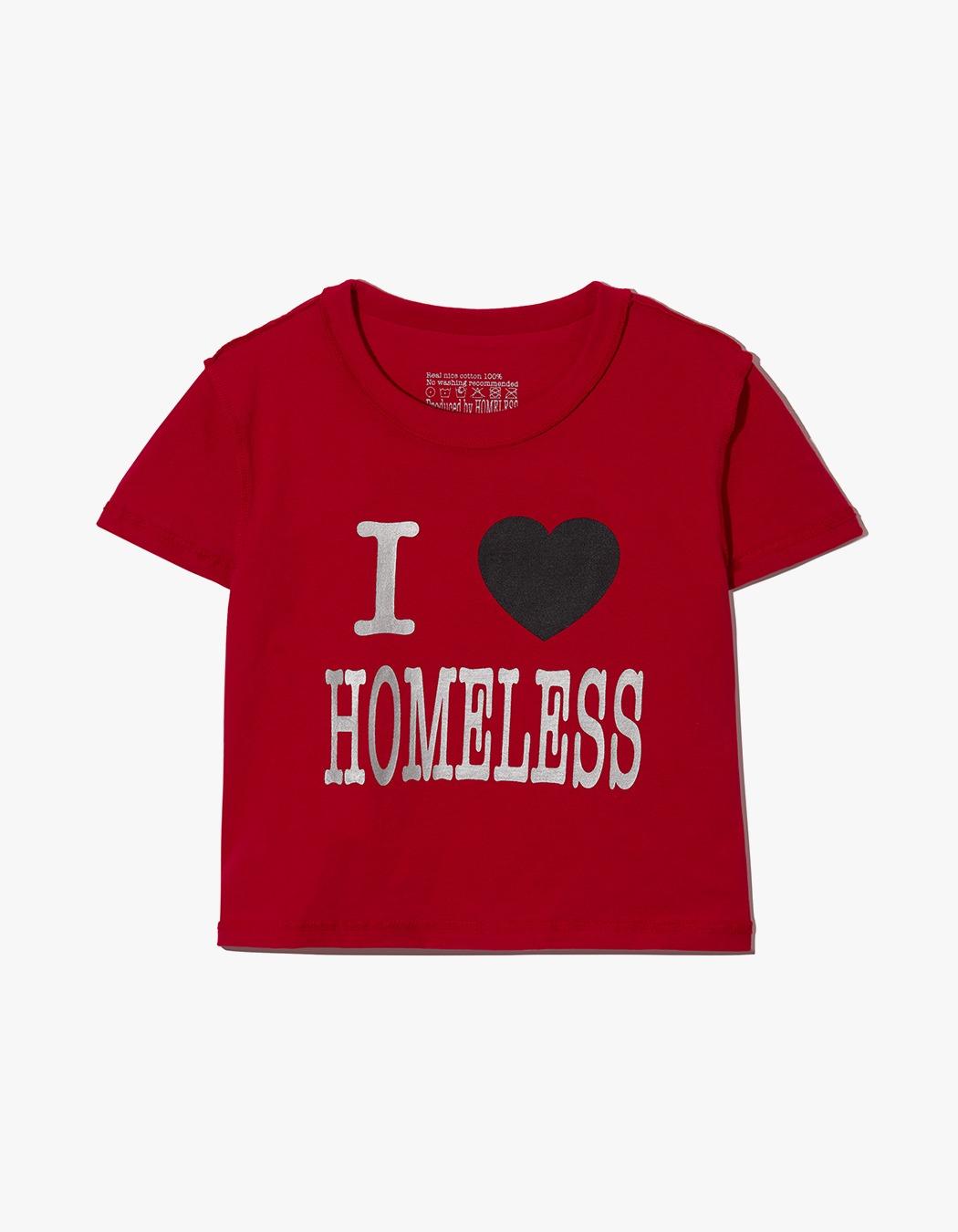 JUNK inside out W crop S sleeve - Red