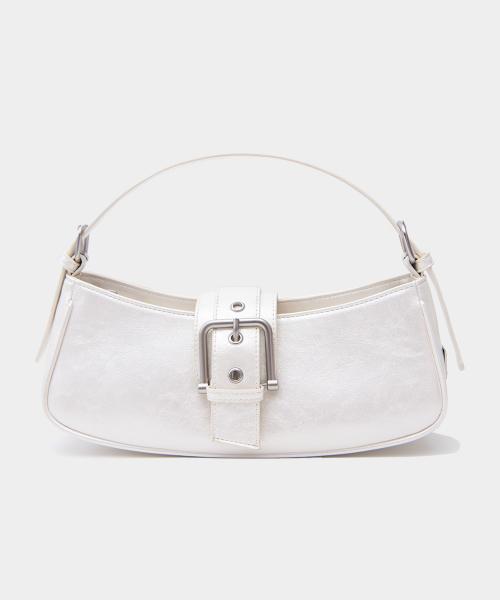 커브 버클 호보 미니 핸드백 [크림]