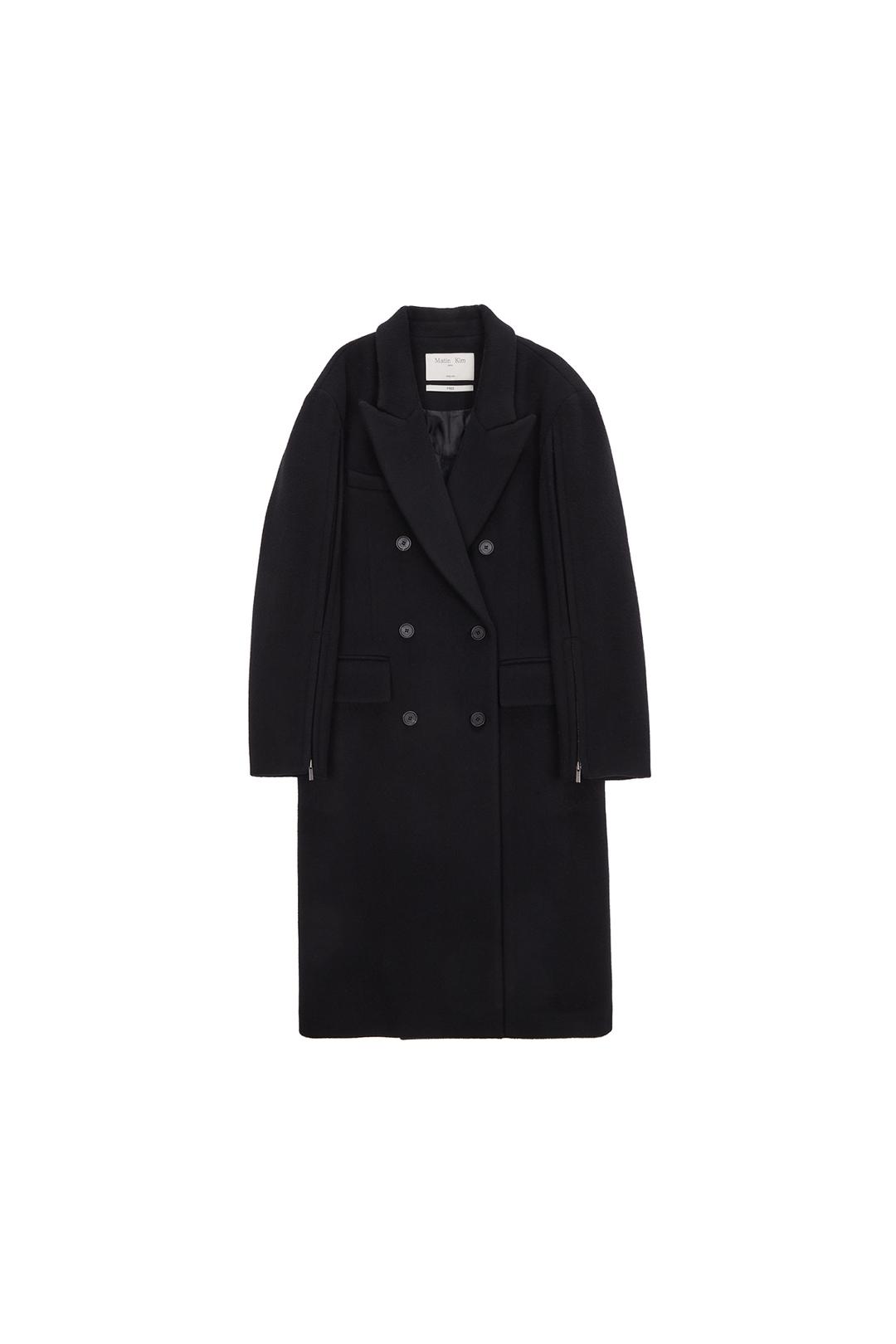 [EXCLUSIVE] TAILORED ZIPPER DOUBLE COAT IN BLACK
