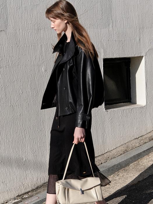 Elene Sheer Layered Skirt Black