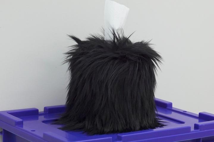 블랙 프아르 티슈케이스 라운드black poil tissue case_ round