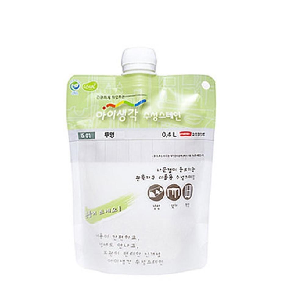 삼화페인트 목재 가구리폼용 우드스테인 아이생각 수성스테인 0.4L 투명
