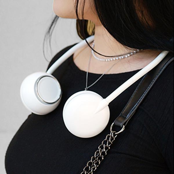 [까미또] 넥밴드 선풍기 다양한 각도조절 여행 휴가 갈때 필수품 여행용품 휴대용 저소음 4단계 5핀 케이블