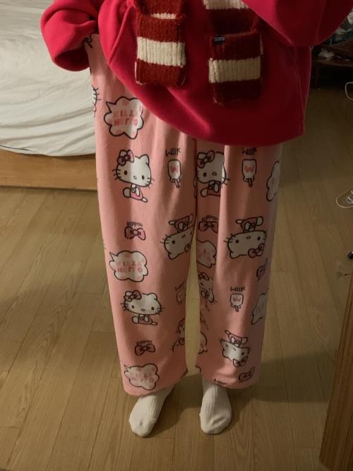 [산리오 정품] 키티 & 멜로디 극세사 파자마 - 2col