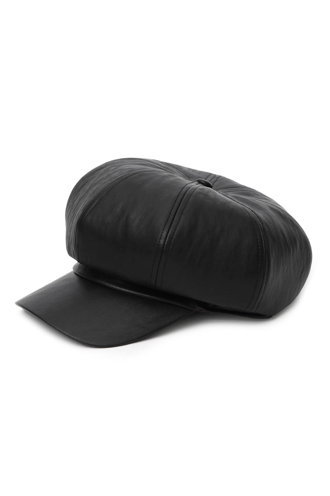 CASTRO BERET / LEATHER / M BLACK