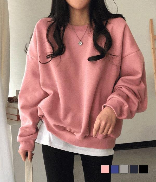 [무료배송] 코프 기모 루즈핏 맨투맨