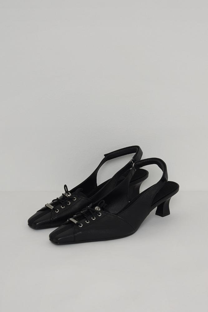 ALO SPORTY SLINGBACK HEELS black
