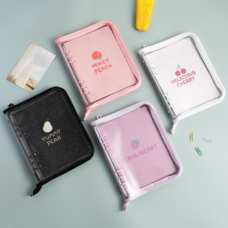 포유어즈 6공 포카바인더+4칸양면속지(30p) 포카 A5 포카홀더북 포토카드 앨범 지퍼형