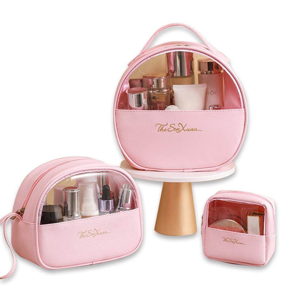 디모어 올인원 고급형 방수 화장품 세면도구 목욕 파우치 3종세트