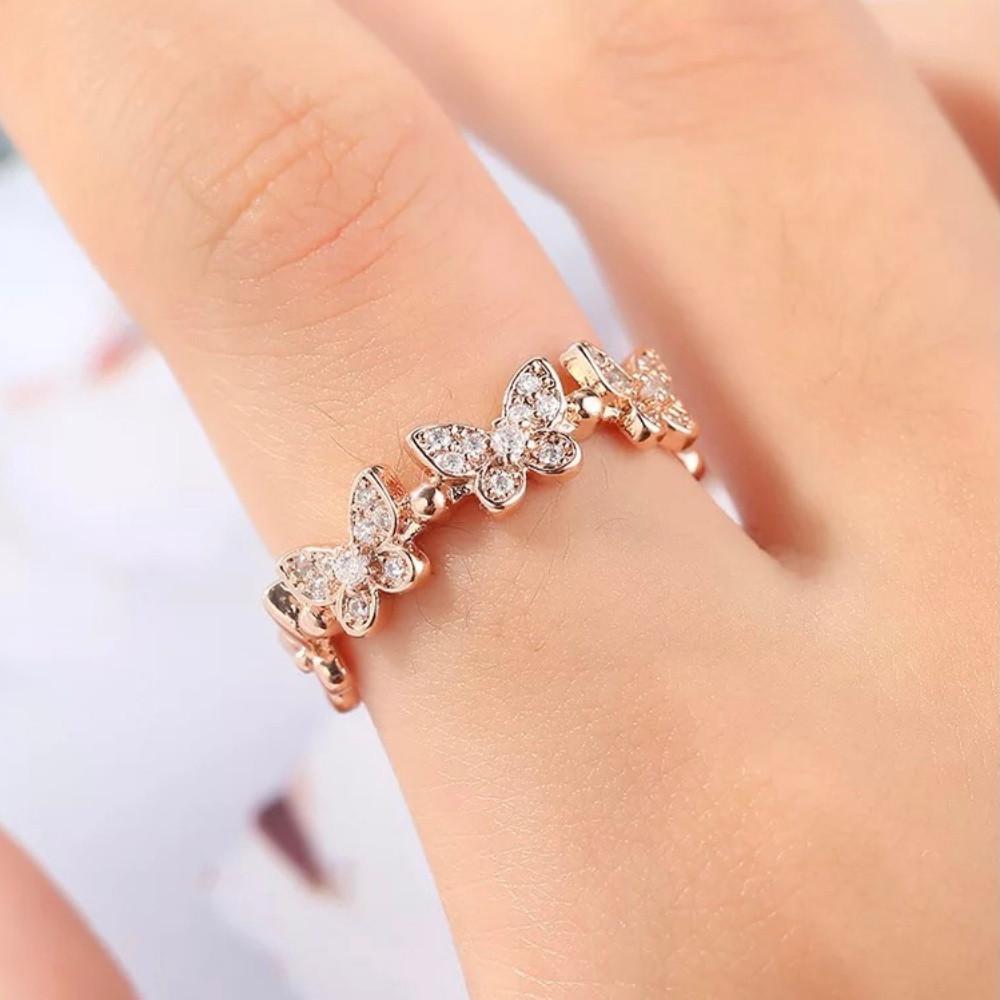 위안부 후원 커플 우정 희망나비 큐빅 기부반지