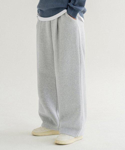 어게인스트 올 오즈(AGAINST ALL ODDS)  원턱 와이드 스웨트 팬츠 [그레이] - 사이즈 & 후기 | 무신사