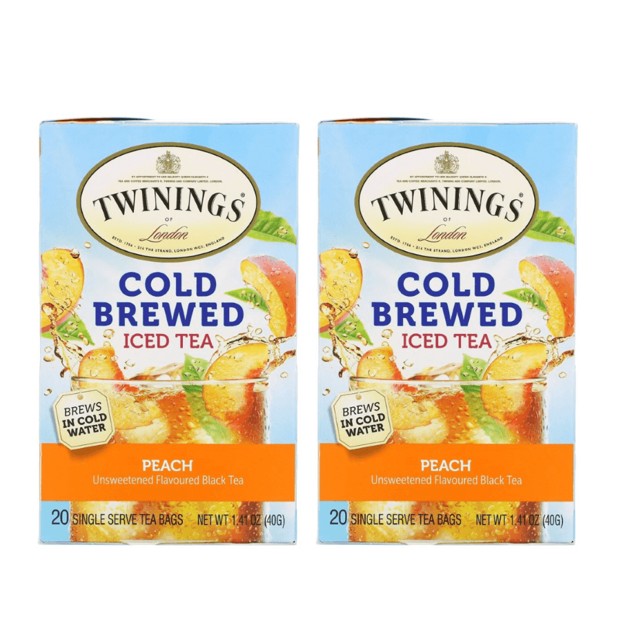 (2개구성) 트와이닝 Twinings 콜드브루 아이스티 복숭아맛 20티백