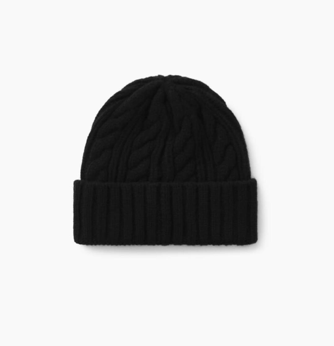 카키스 케이블 비니 블랙 | 후루츠패밀리