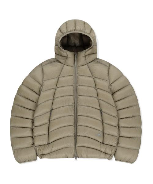 Hooded Fly Light Down Jacket Stone