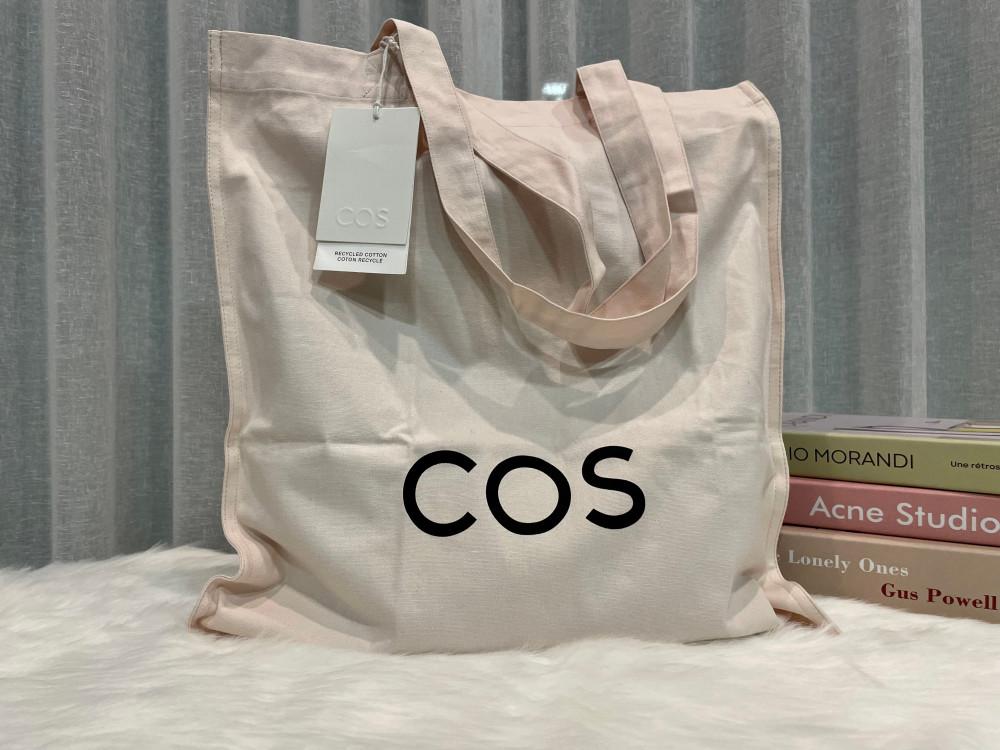 [국내배송] COS 코스 에코백 리사이클 리사이클링 캔버스 토트백 베이지 아이보리