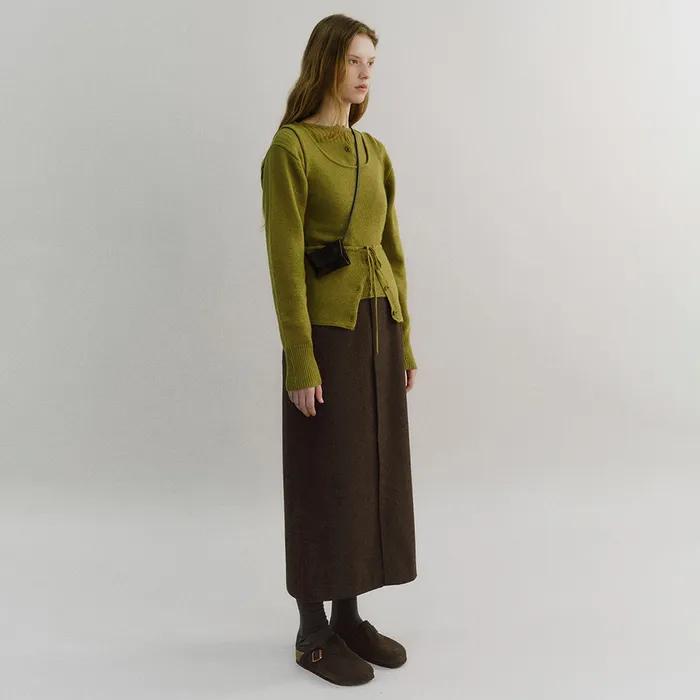 [6차 재입고] lip pencil skirt winter ver. (brown)