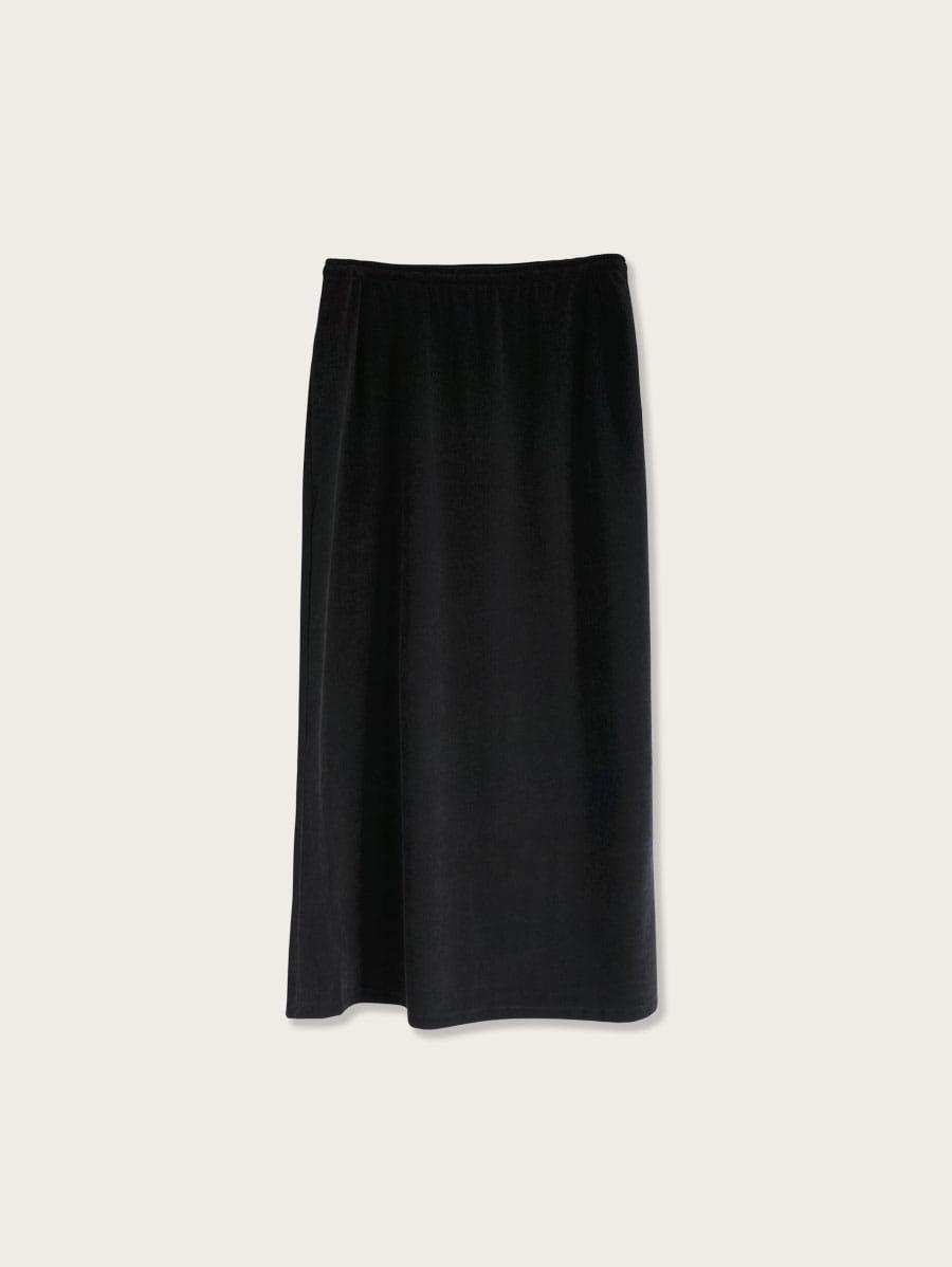 velour maxi skirt - 2colors