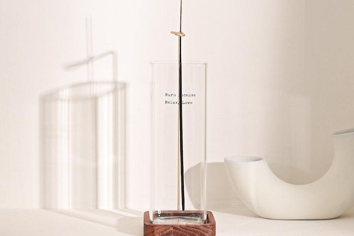 스퀘어글래스 인센스 스틱 홀더 유리