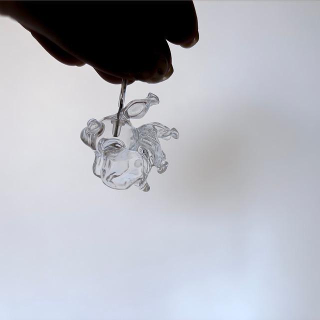 【片耳ピアスorイヤリング】クリア金魚mini