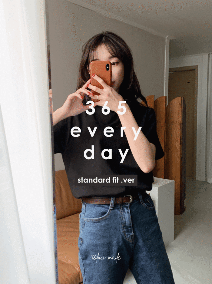[98℃ made/2만장돌파] 365 스탠다드핏 티셔츠 - 3 color