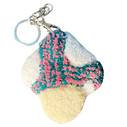 [센이모노] 핸드메이드 터프팅 버섯 키링 (PINK/KHAKI)