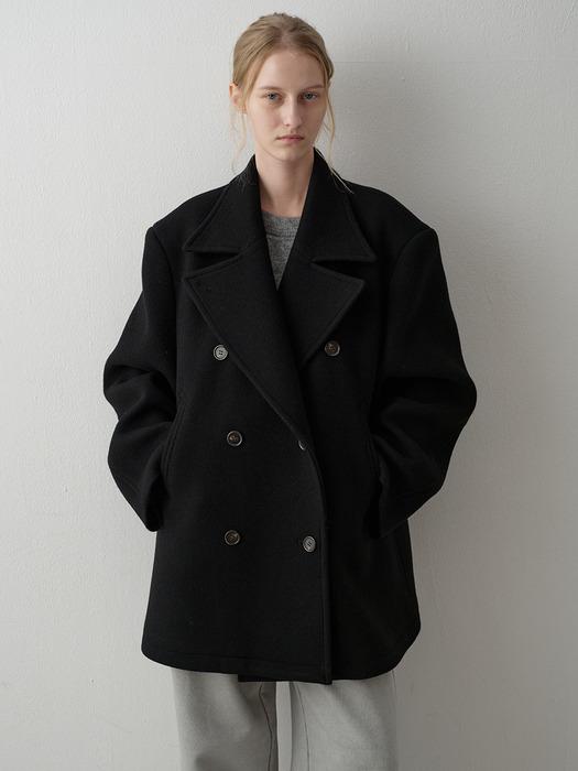 오버핏 캐시미어 피코트_black