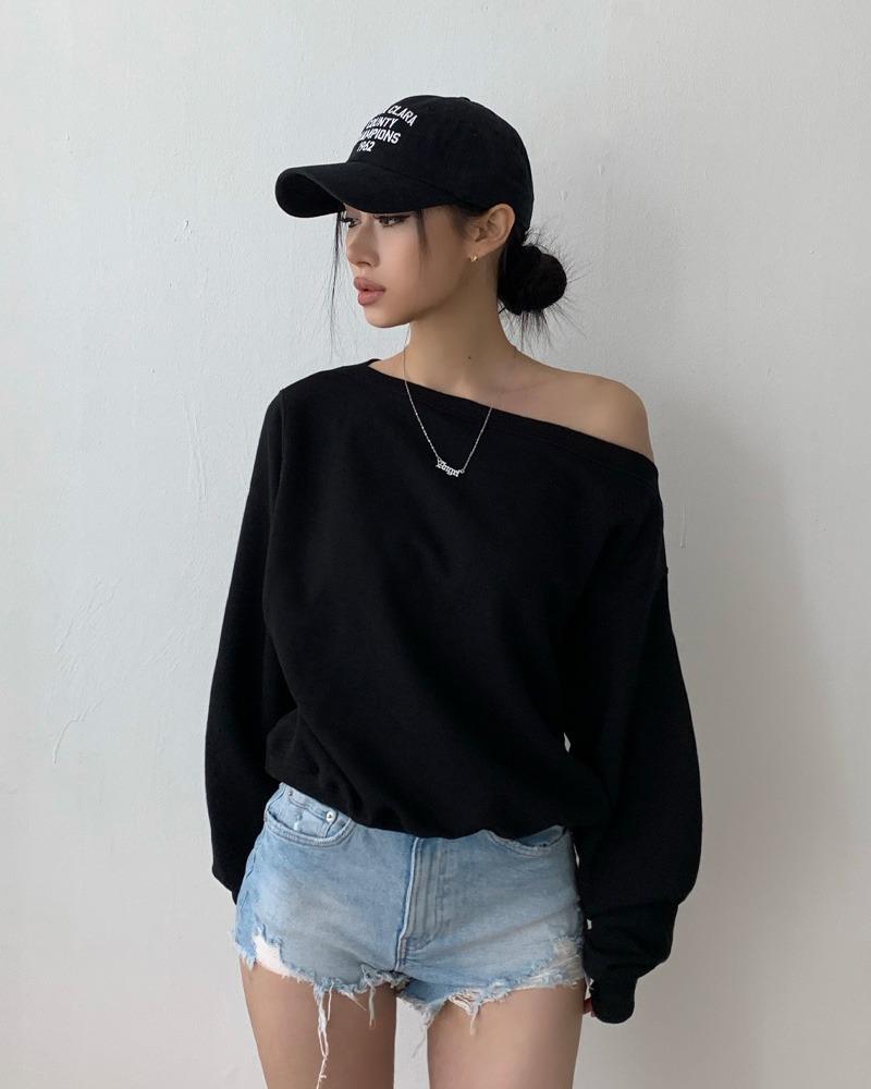 [MADE] 여리핏 오프숄더 맨투맨  2col