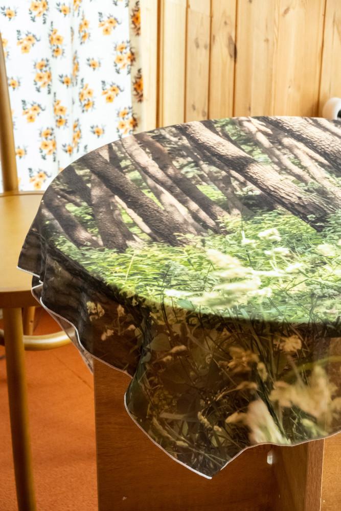 나무향기 숲속 산책 쉬폰/새틴 패브릭 포스터 홈오피스 인테리어 제품촬영 배경지 소품