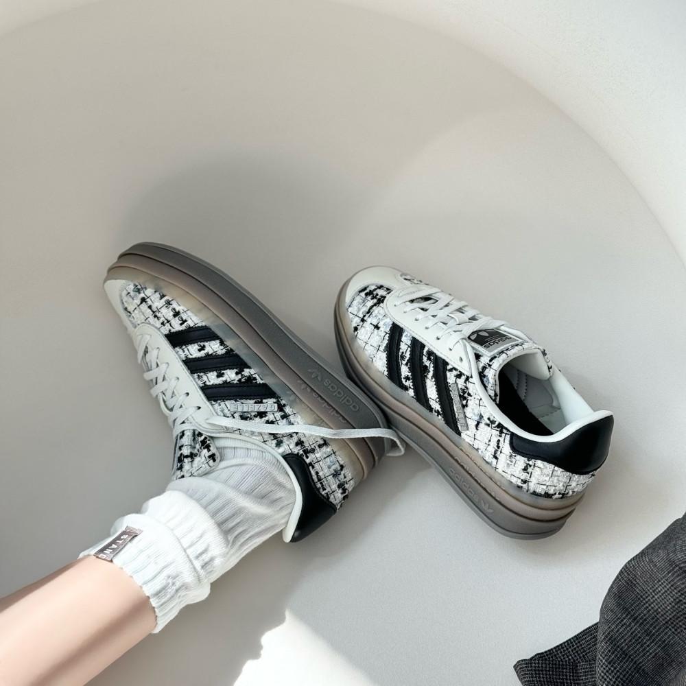 아디다스 오리지널스 Gazelle Bold 트위드 부티크 스노우 화이트 공용